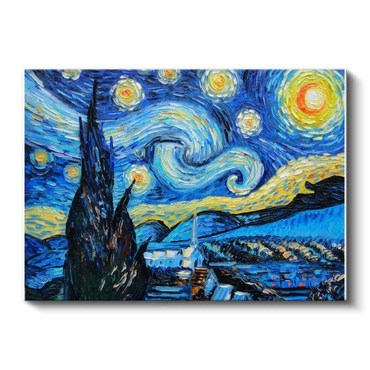 Vincent van Gogh - Yıldızlı Gece Kanvas Tablo