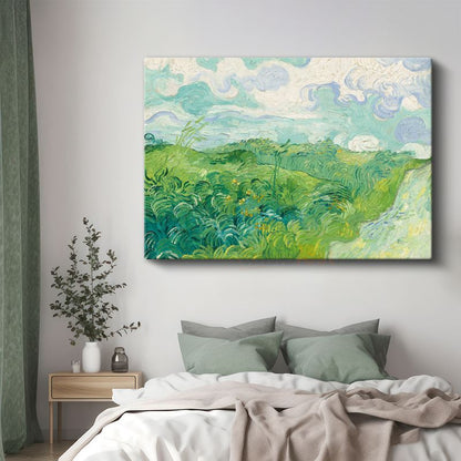 Vincent van Gogh - Yeşil Buğday Tarlası Kanvas Tablo
