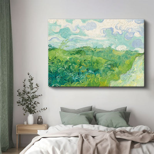 Vincent van Gogh - Yeşil Buğday Tarlası Kanvas Tablo