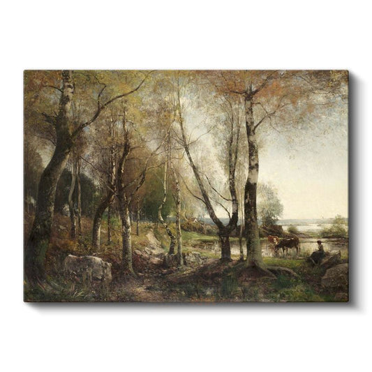 Jean-Baptiste-Camille Corot - Orman Manzarası Kanvas Tablo
