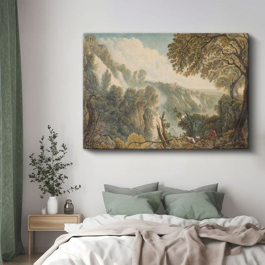 William Turner - Tivoli Şelaleleri Manzarası Kanvas Tablo