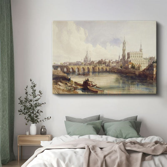 J.M.W. Turner - Dresden Şehir Manzarası Kanvas Tablo
