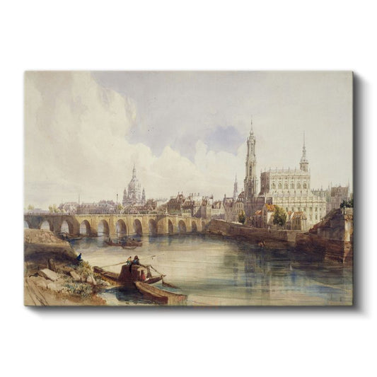 J.M.W. Turner - Dresden Şehir Manzarası Kanvas Tablo