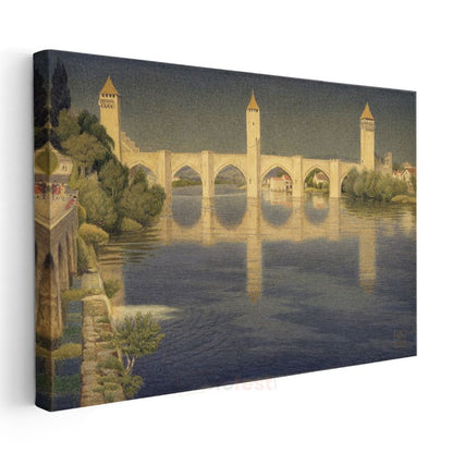 Henri Rousseau - Pont Valentré Köprüsü Kanvas Tablo