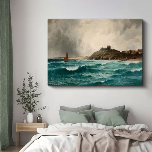 William Turner - Fırtınalı Deniz ve Kale Kanvas Tablo