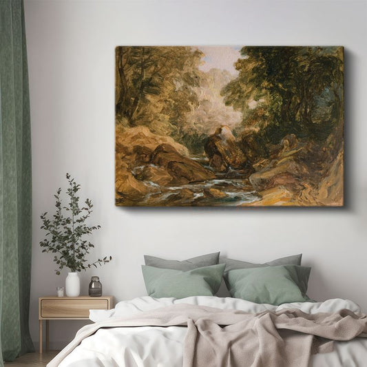 J.M.W. Turner - Kayalık Dere Manzarası Kanvas Tablo