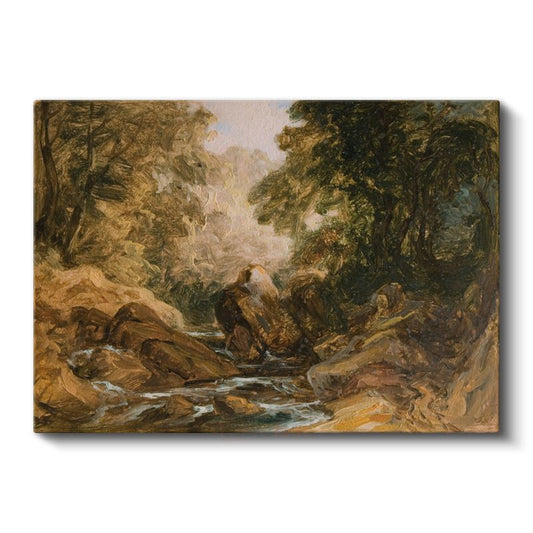 J.M.W. Turner - Kayalık Dere Manzarası Kanvas Tablo