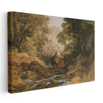 J.M.W. Turner - Kayalık Dere Manzarası Kanvas Tablo