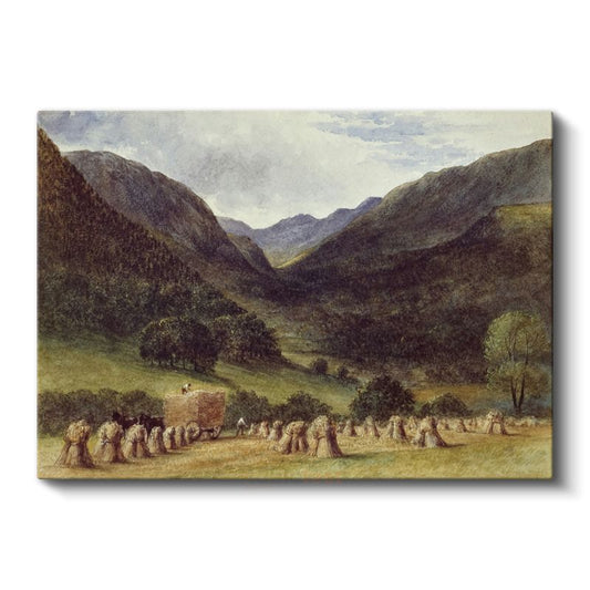 J.M.W. Turner - Dağ Vadisi ve Hasat Kanvas Tablo