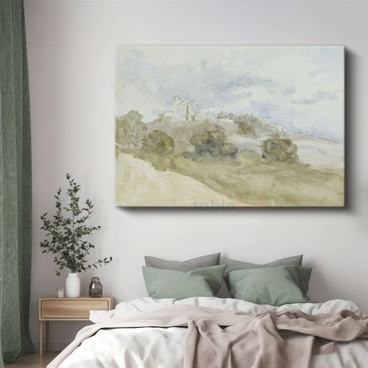 J.M.W. Turner - Tepedeki Şato Kanvas Tablo