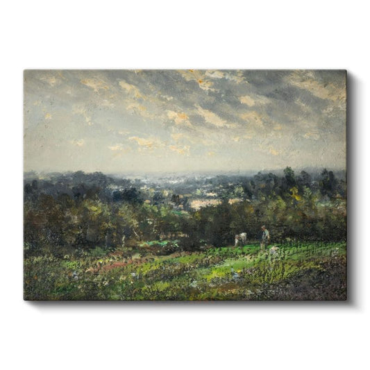 Camille Pissarro - Kırsal Bahçe Manzarası Kanvas Tablo