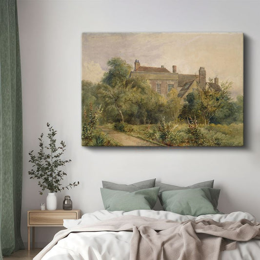 John Constable - İngiliz Kır Evi Kanvas Tablo