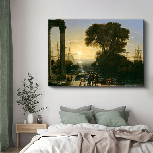 Claude Lorrain - Limanın Doğuşu Kanvas Tablo