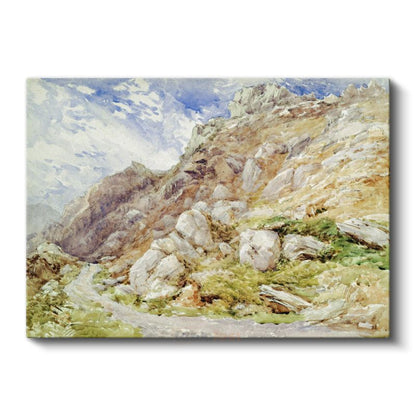 John Ruskin - Dağ Manzarası Kanvas Tablo
