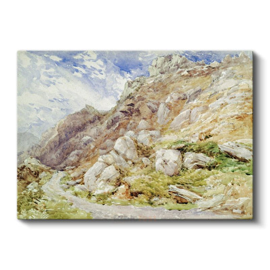 John Ruskin - Dağ Manzarası Kanvas Tablo