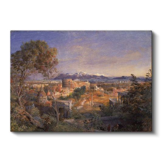 Edward Lear - Roma Manzarası Kanvas Tablo