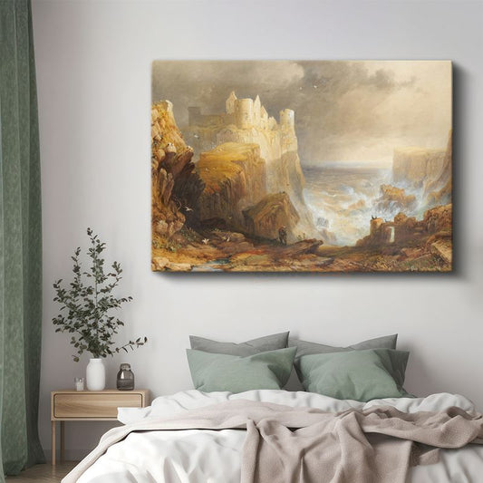 J.M.W. Turner - Deniz Kıyısında Kale Kanvas Tablo