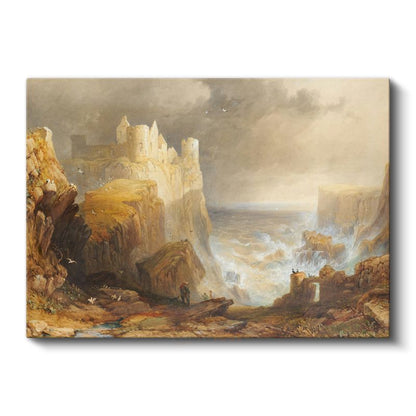 J.M.W. Turner - Deniz Kıyısında Kale Kanvas Tablo