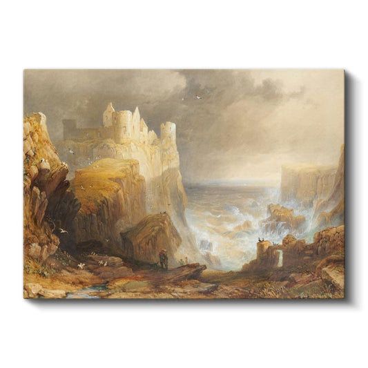J.M.W. Turner - Deniz Kıyısında Kale Kanvas Tablo