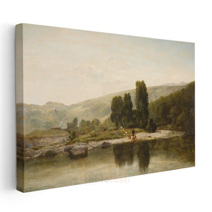 John Constable - Nehir Kenarı Kanvas Tablo