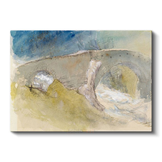 J.M.W. Turner - Taş Köprü Eskizi Kanvas Tablo