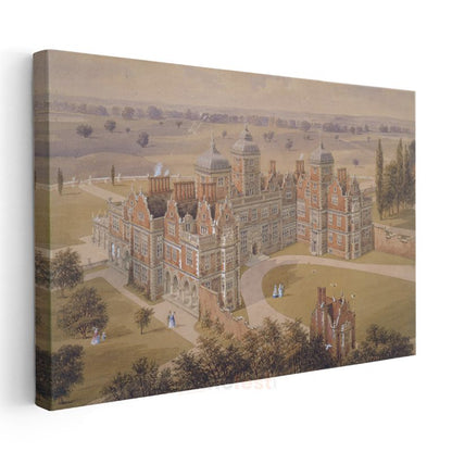 William Daniell - Aston Hall Malikânesi Kanvas Tablo