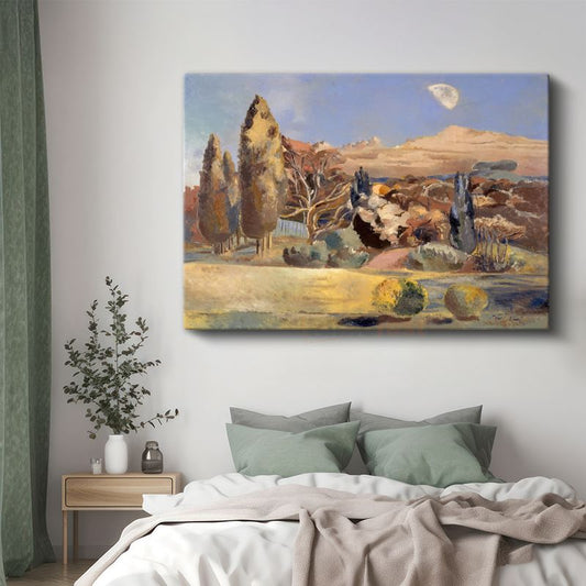 William Turner - Ay Işığında Kırsal Manzara Kanvas Tablo