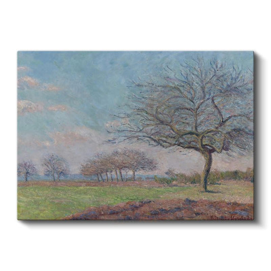 Blanche Hoschedé-Monet - Kış Ağacı Manzarası Kanvas Tablo