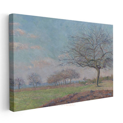 Blanche Hoschedé-Monet - Kış Ağacı Manzarası Kanvas Tablo