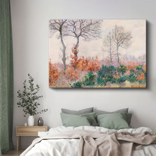 Blanche Hoschedé-Monet - Sonbahar Ağaçları Kanvas Tablo