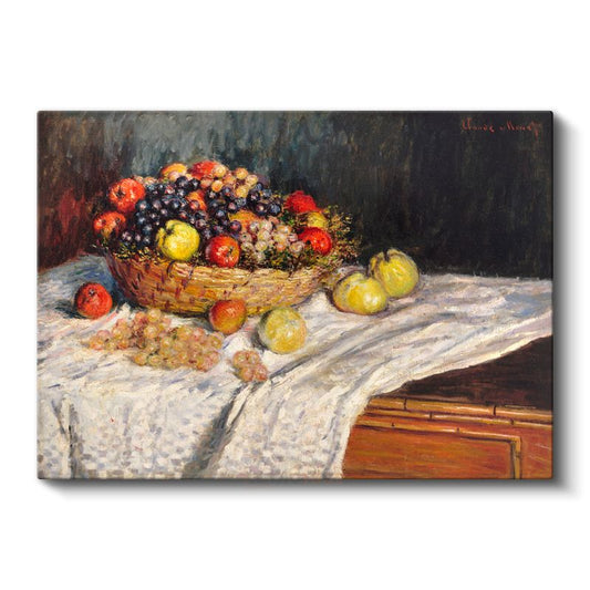 Claude Monet - Meyve Sepeti Natürmort Kanvas Tablo