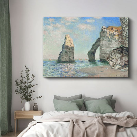 Claude Monet - Étretat Kayalıkları Kanvas Tablo