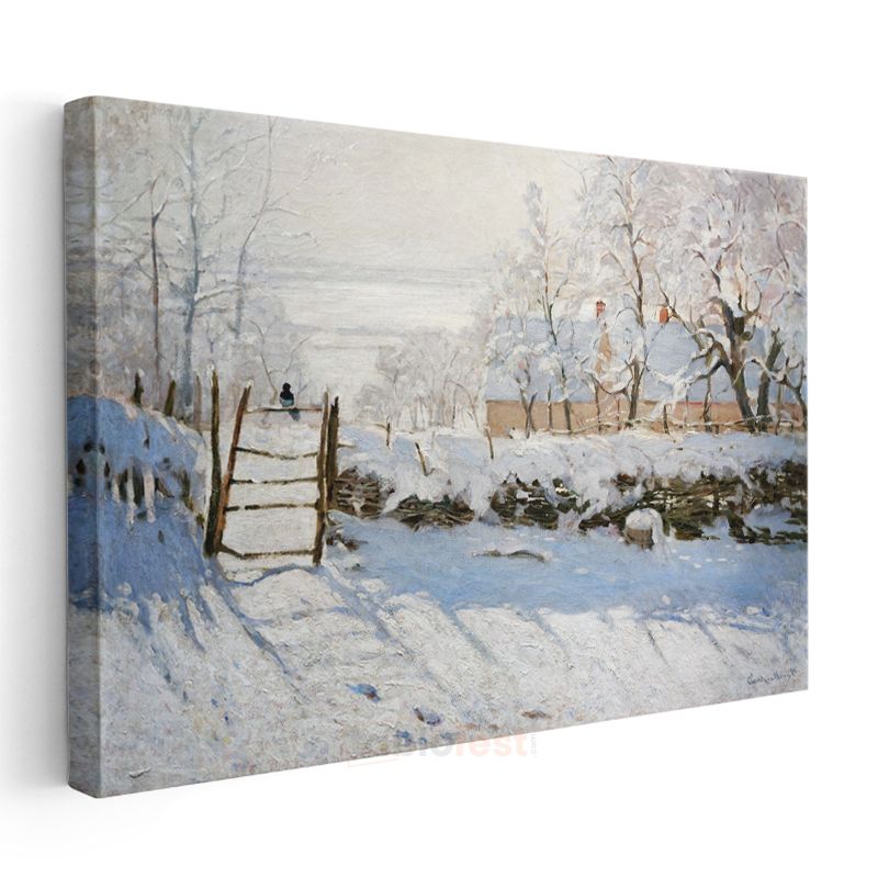 Claude Monet - Saksağan Kanvas Tablo
