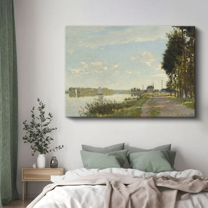 Claude Monet - Argenteuil'de Seine Nehri Kanvas Tablo
