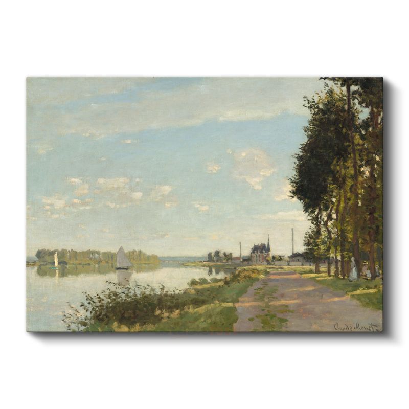 Claude Monet - Argenteuil'de Seine Nehri Kanvas Tablo