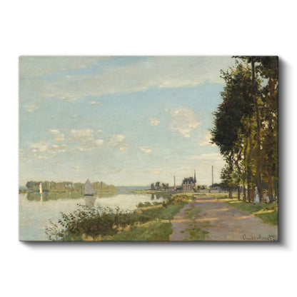 Claude Monet - Argenteuil'de Seine Nehri Kanvas Tablo