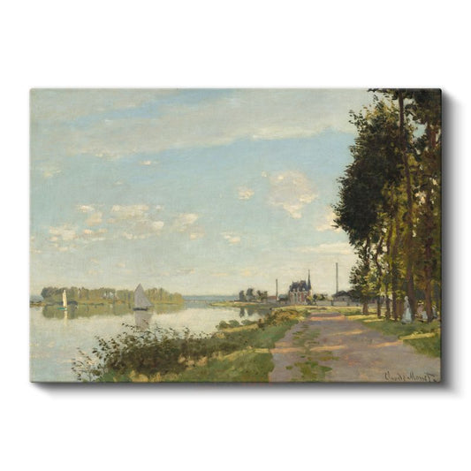 Claude Monet - Argenteuil'de Seine Nehri Kanvas Tablo