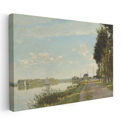 Claude Monet - Argenteuil'de Seine Nehri Kanvas Tablo