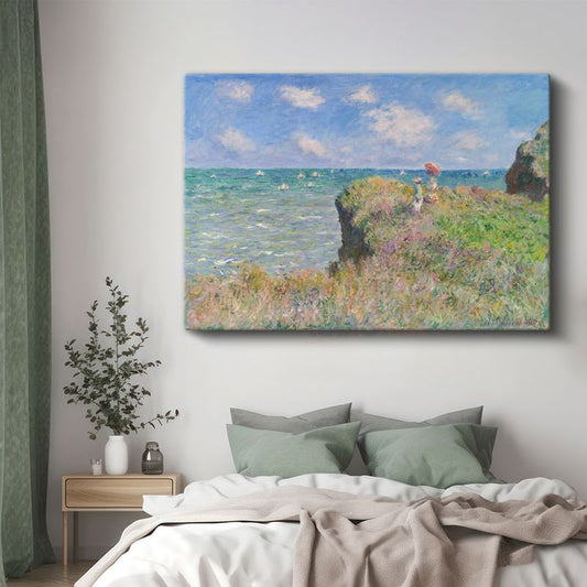 Claude Monet - Pourville Yakınlarında Uçurum Kanvas Tablo