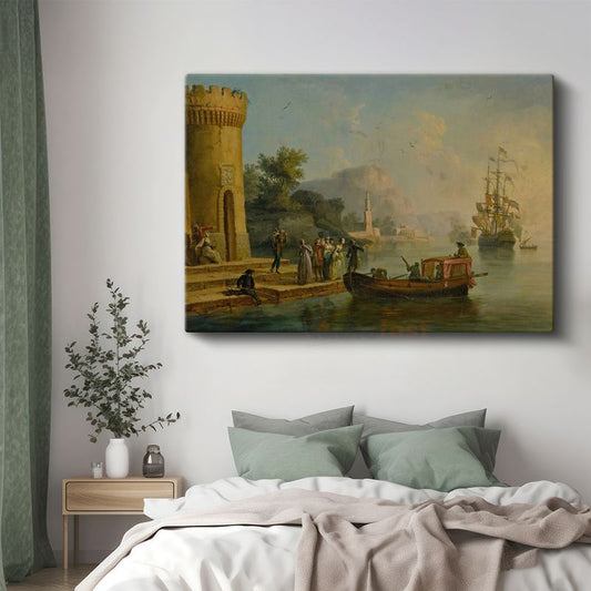 Claude Lorrain - Liman Manzarası Kanvas Tablo