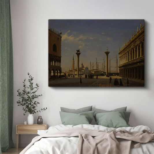 Canaletto - Venedik San Marco Meydanı Kanvas Tablo