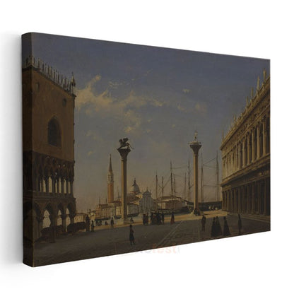 Canaletto - Venedik San Marco Meydanı Kanvas Tablo