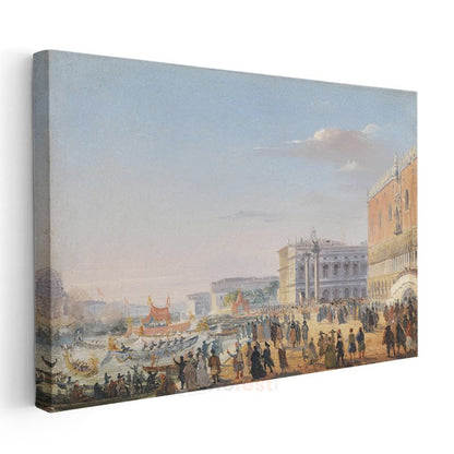 Canaletto - Venedik Rıhtımı Kanvas Tablo