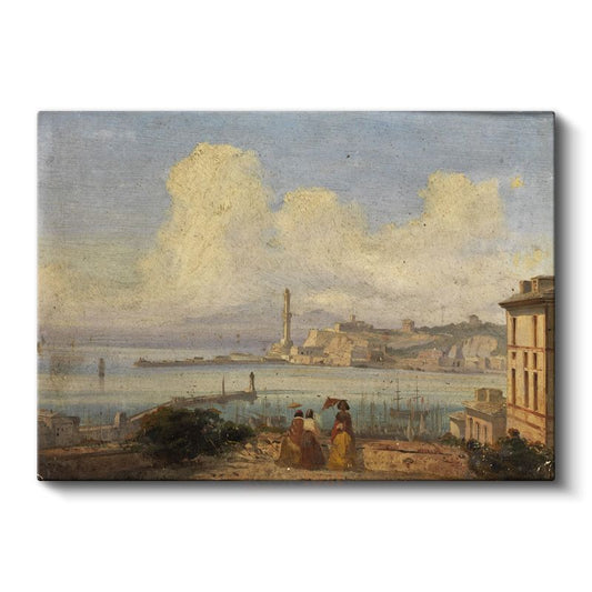 J.M.W. Turner - Genova Limanı Manzarası Kanvas Tablo