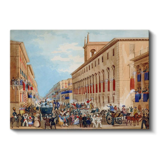 Ippolito Caffi - Venedik Karnavalı Kanvas Tablo