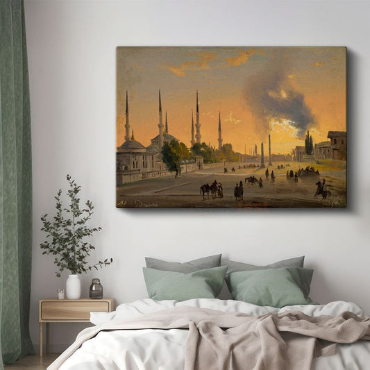 Ivan Aivazovsky - İstanbul'da Günbatımı Kanvas Tablo