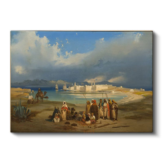 David Roberts - Algiers Limanı Kanvas Tablo