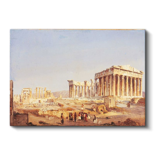 Hubert Robert - Atina Akropolisi ve Parthenon Kanvas Tablo
