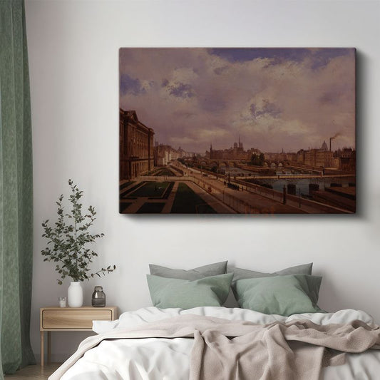 Camille Pissarro - Paris Seine Nehri Panoraması Kanvas Tablo
