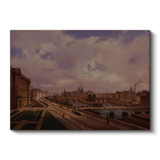 Camille Pissarro - Paris Seine Nehri Panoraması Kanvas Tablo